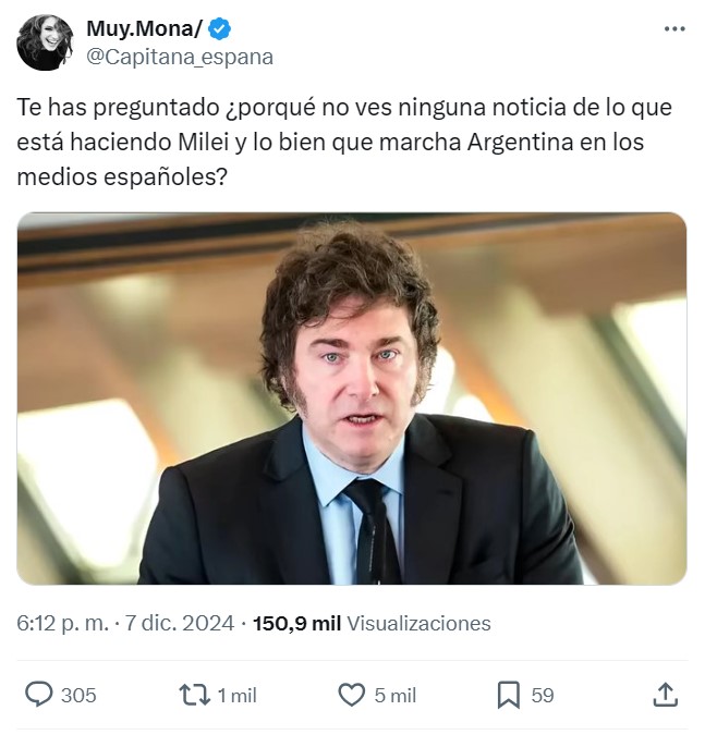 Argentina es el experimento liberal para el resto del mundo. Si tiene éxito se hará lo imposible por venderlo como un fracaso.