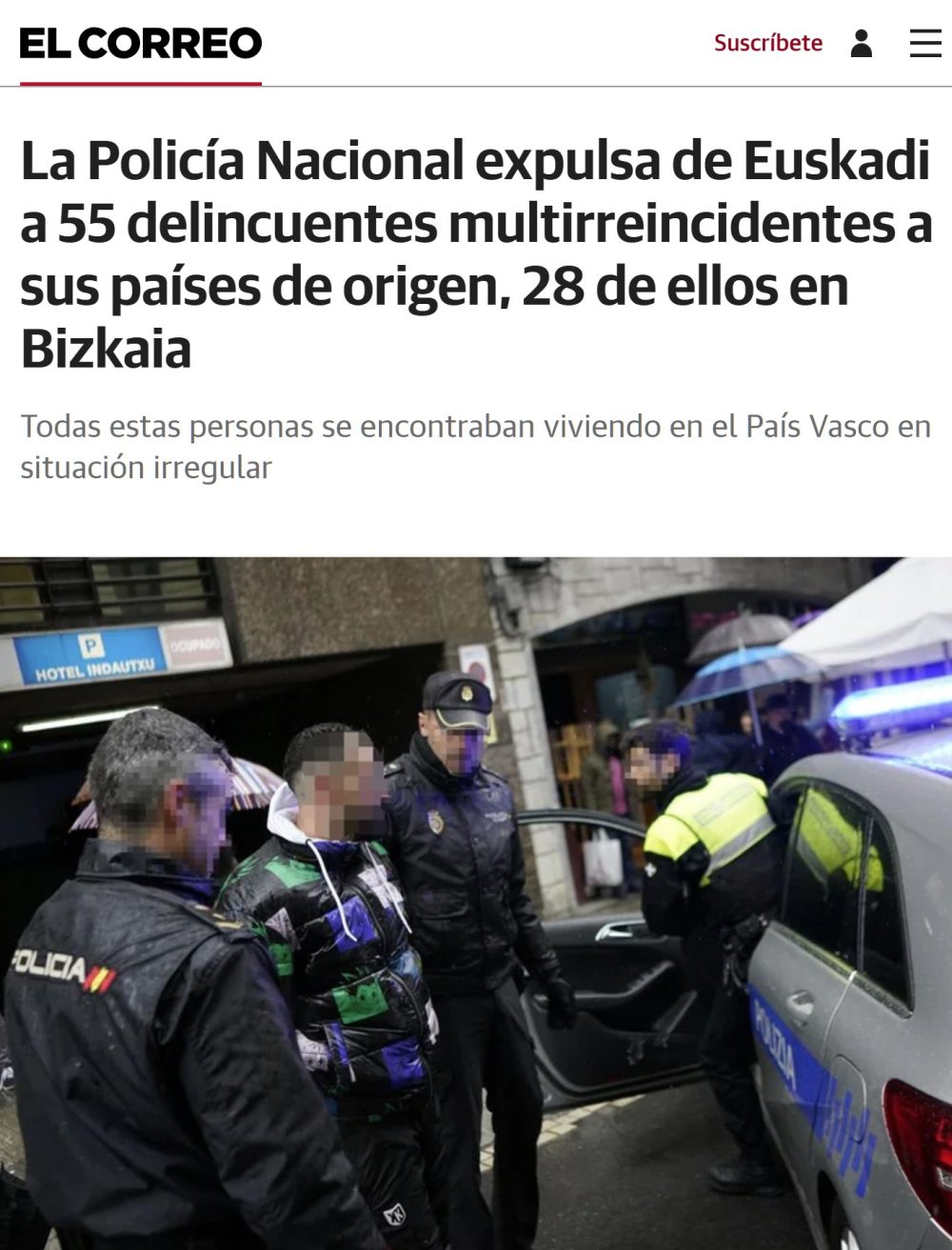 Ya son 55 los delincuentes reincidentes expulsados del País vasco a sus respectivos países de origen.