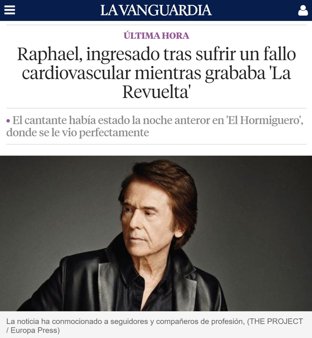 Raphael a punto de diñarla en la revuelta.