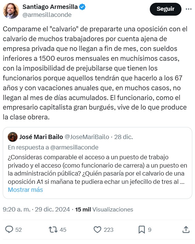 No esperaba que el asedio al funcionariado iba venir también desde coordenadas comunistas...