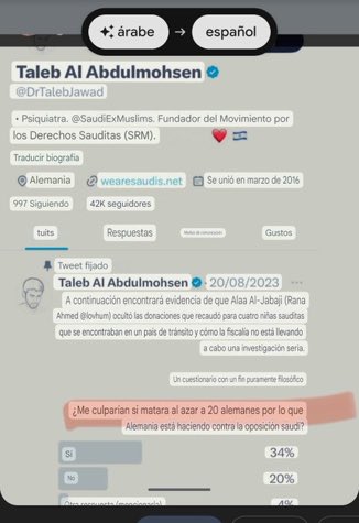 Una mujer avisó a las autoridades de las intenciones de Taleb Al Abdulmohsen, hace un año.