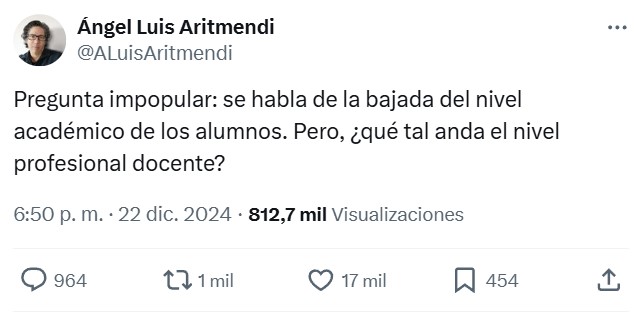 Igual habría que darle una vueltecilla al sistema educativo.