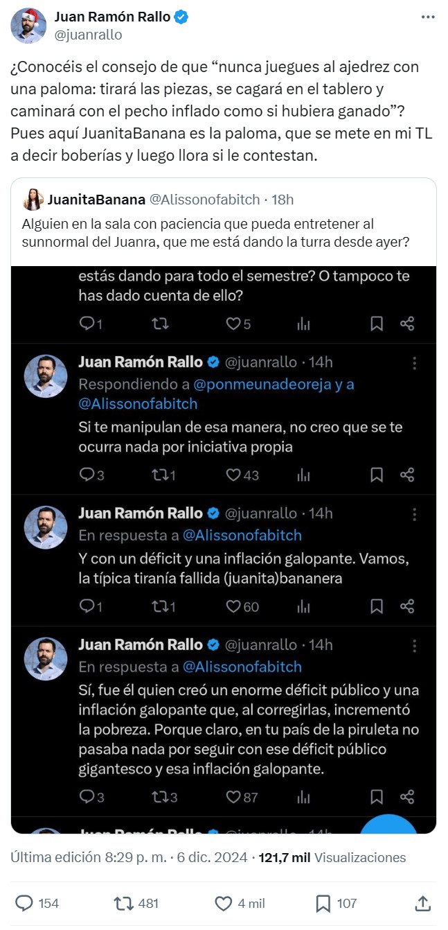 Nunca juegues al ajedrez con una paloma.