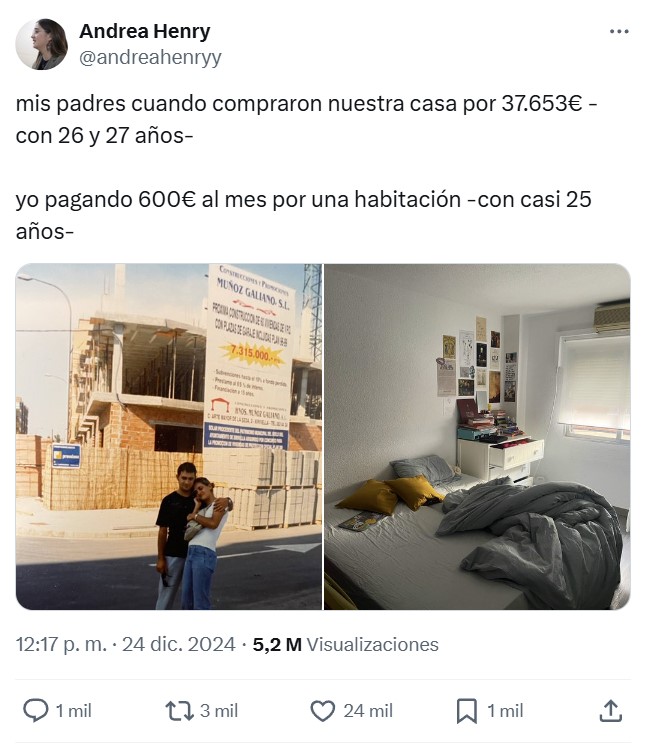 Mis padres se compraron una vivienda y yo "no puedo".