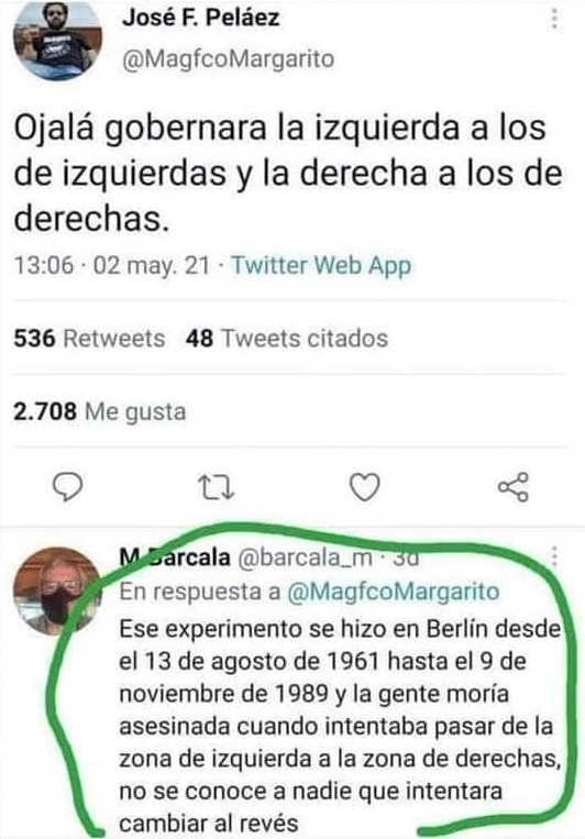 "Ojalá la izquierda gobernara a la gente de izquierdas y la derecha a la gente de derechas".