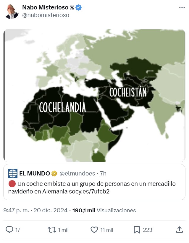 Viendo las noticias deduzco que deberíamos prohibir los COCHES y así acabaríamos con el problema.