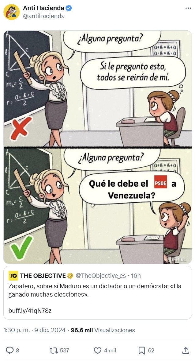 Zapatero sobre si Maduro es un dictador o un demócrata: "Ha ganado muchas elecciones".