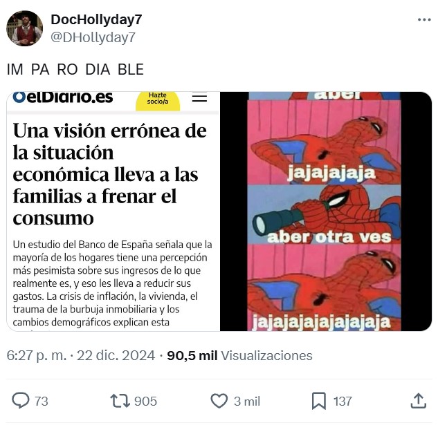 "Una visión errónea de la situación económica lleva a las familias a frenar el consumo"