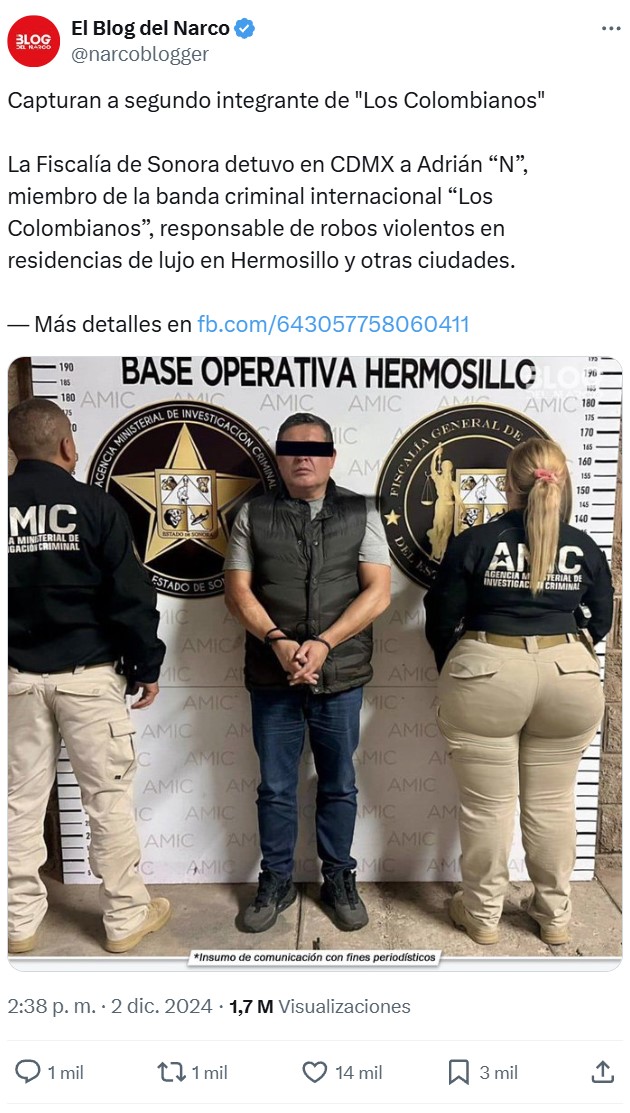 Cuando te ponen de espalda para que no te reconozcan, pero...