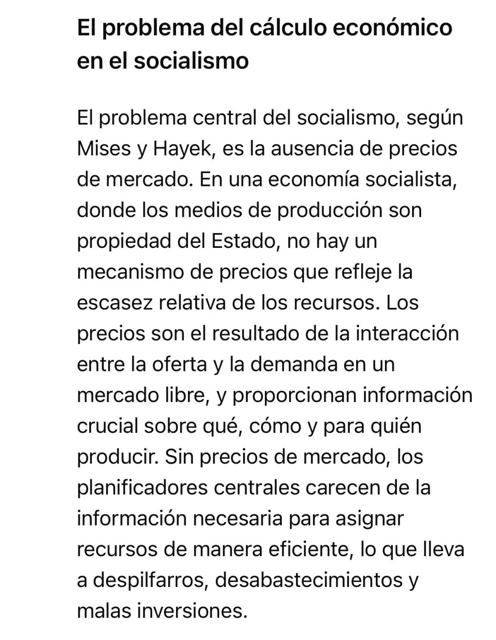 Hasta la IA china sabe que la planificación socialista no funciona.