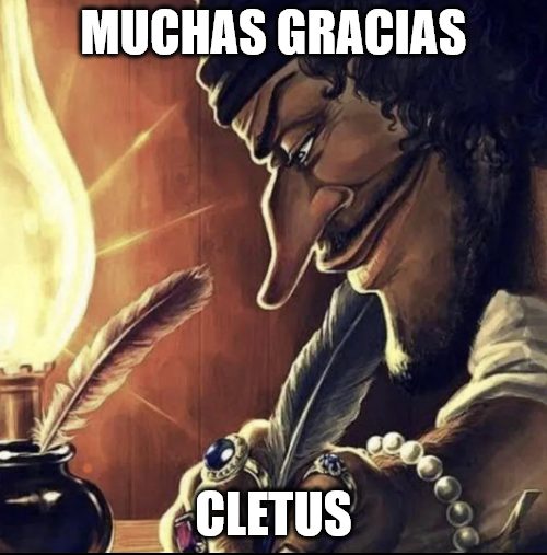 "Gracias Cletus"