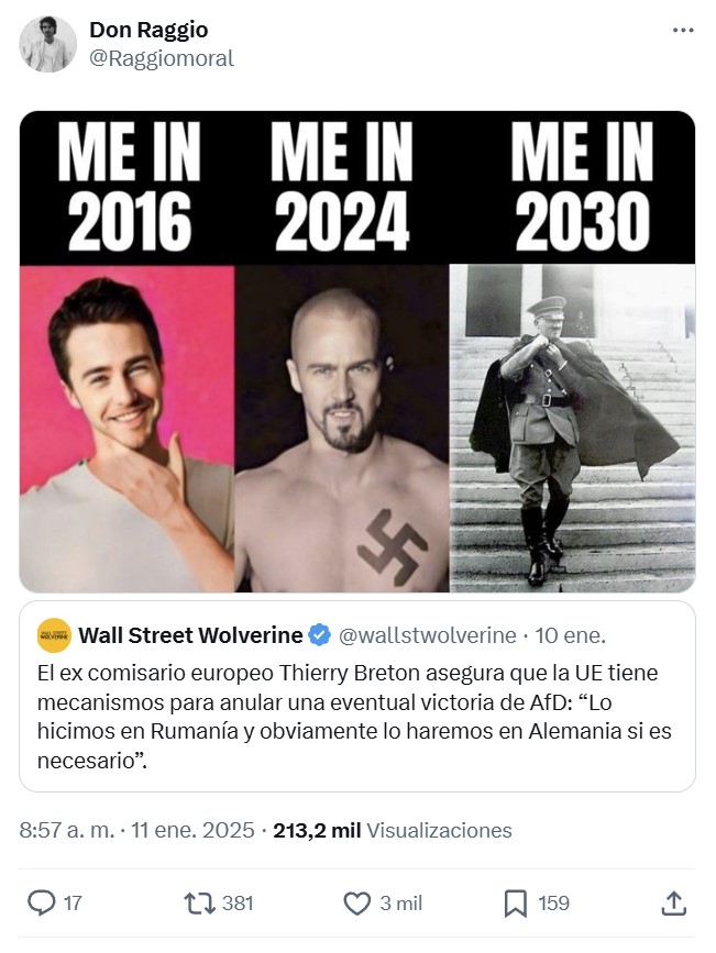 El ex comisario europeo Thierry Breton asegura que la UE tiene mecanismos para anular una eventual victoria de AfD: “Lo hicimos en Rumanía y obviamente lo haremos en Alemania si es necesario”.