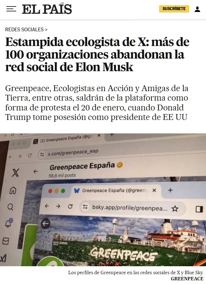 Más de 100 organizaciones ecologistas abandonan Twitter.