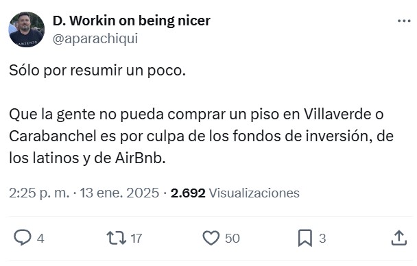 Sánchez advierte de que si no soluciona el problema de la vivienda la sociedad acabará dividida en dos clases: “Las que reciben casas de sus padres y las que se pasan la vida trabajando para pagar un alquiler y llegan a la vejez sin ser propietarios”.
