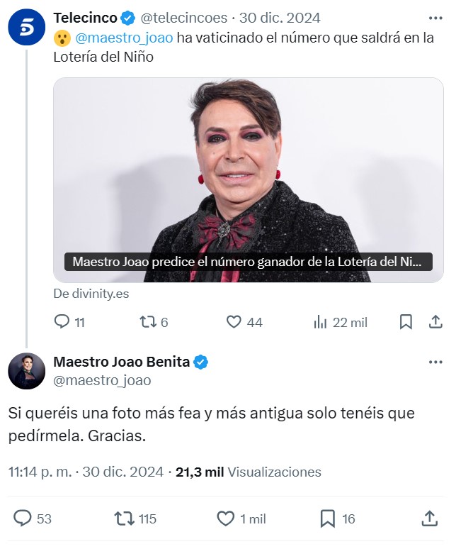 Predijo el número de la lotería pero no la foto.