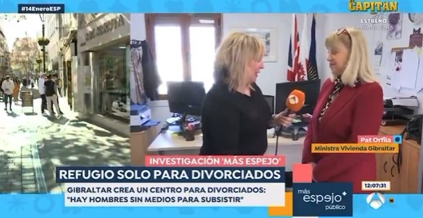 La activista feminista Carla Galeote critica la creación de un refugio para hombres divorciados o en proceso de separación que están en dificultades económicas en Gibraltar.