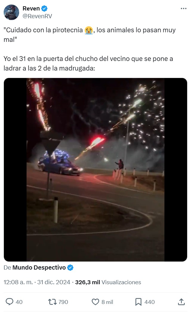 "Que levante la pata quien está en contra de la pirotecnia"