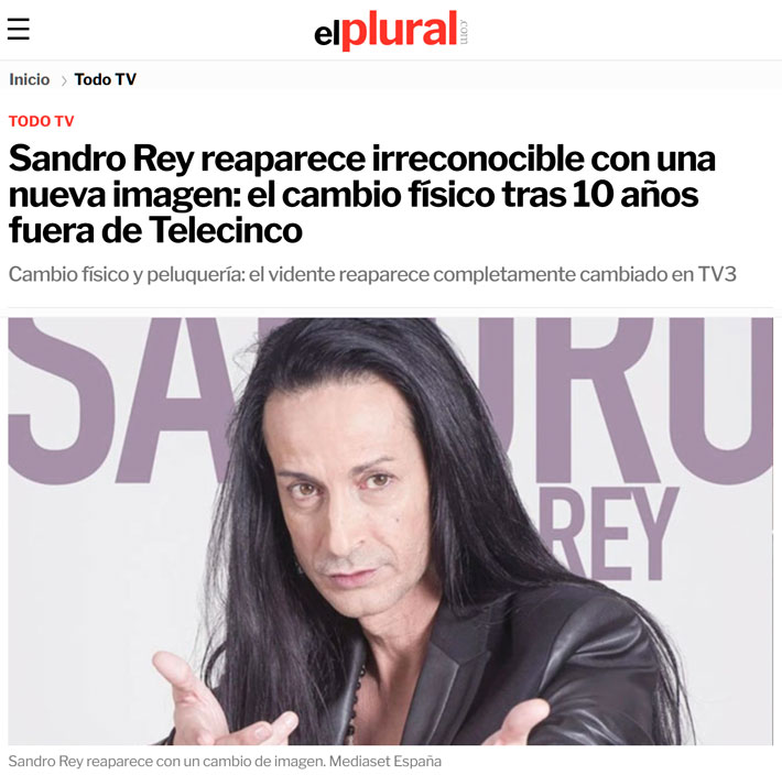 Sandro Rey reaparece sin su melena totalmente irreconocible.