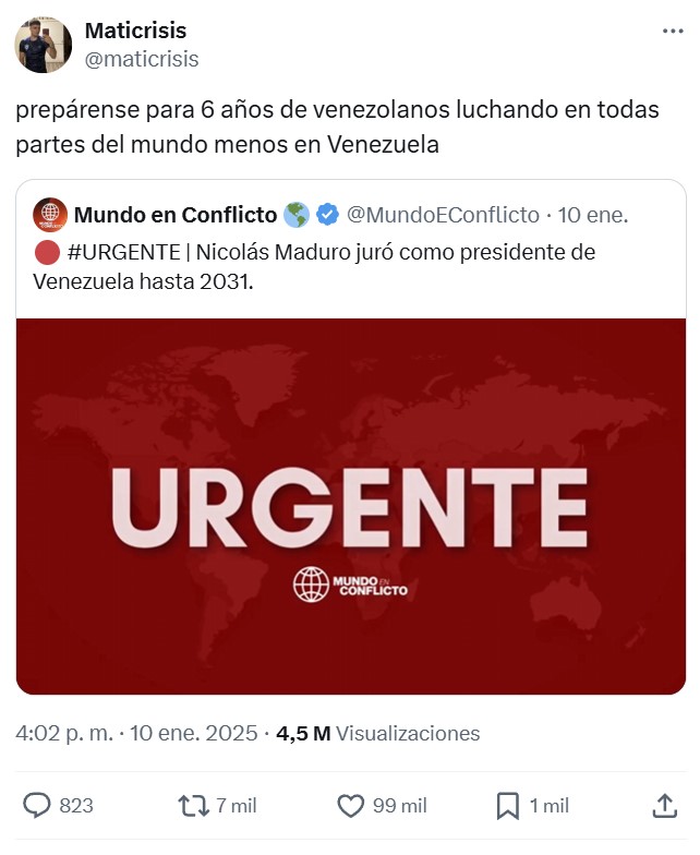 EEUU pone precio a la cabeza de Maduro: 25 millones de dólares.