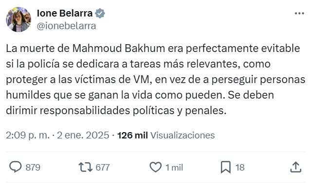 Una persona que entró ilegalmente al país y que estaba vendiendo productos en la calle ilegalmente, se lanza a un río durante una persecución policial y muere.