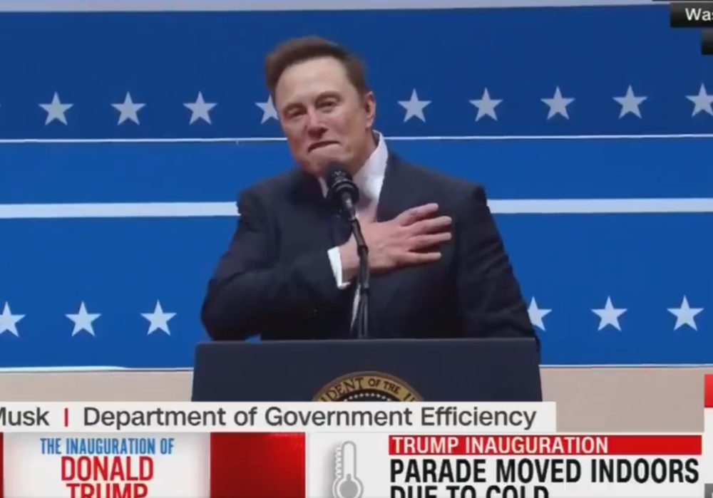 Elon Musk acaba de hacer esto en el desfile presidencial de Trump.