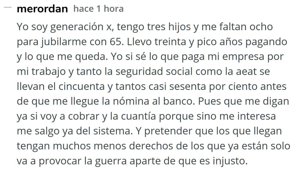 Cualquiera que sepa unir los puntos se da cuenta de que con la tendencia demográfica que tenemos, el sistema de pensiones está condenado a colapsar.