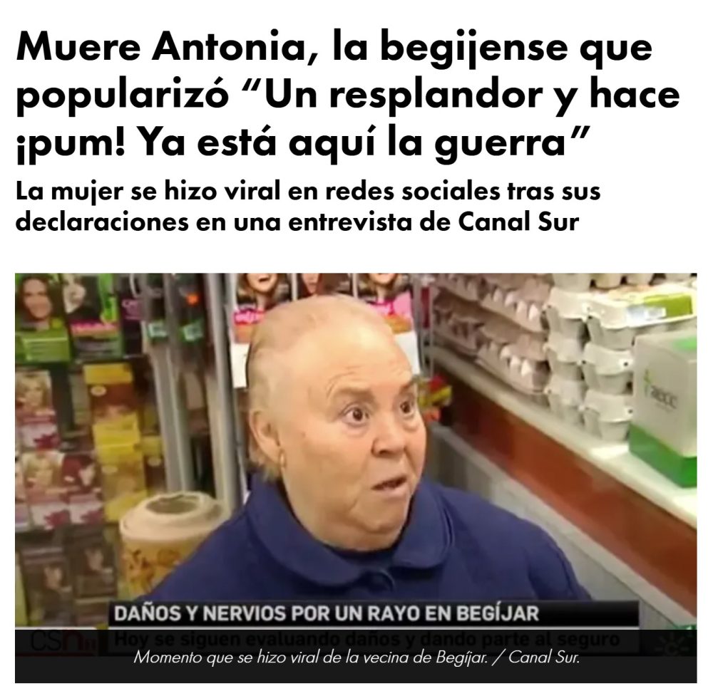 Antonia ha amochado.