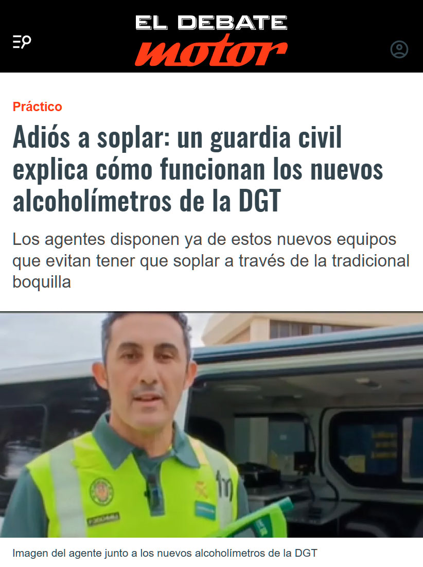 Buena noticia para los asmáticos: ya no hace falta soplar en los controles de alcoholemia.