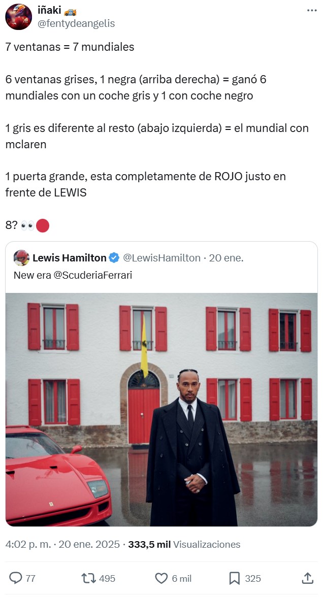 La composición de Hamilton en Maranello está muy estudiada