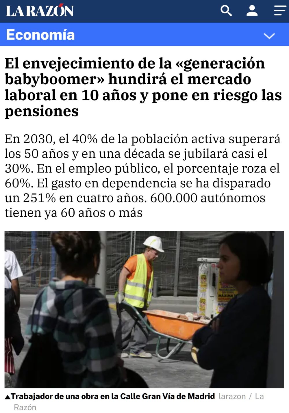 Cualquiera que sepa unir los puntos se da cuenta de que con la tendencia demográfica que tenemos, el sistema de pensiones está condenado a colapsar.