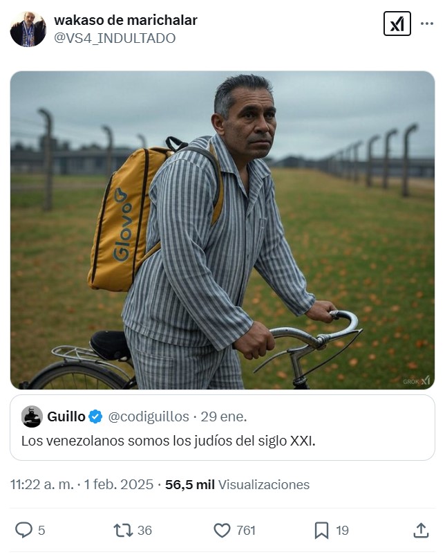 "Los venezolanos somos los judíos del siglo XXI".