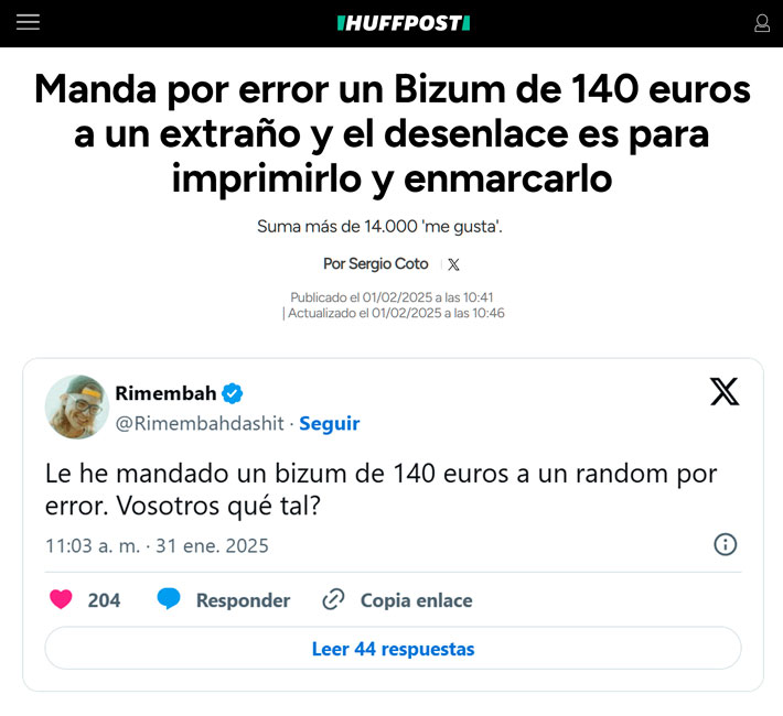 La noticia es que esto sea noticia en 2025.