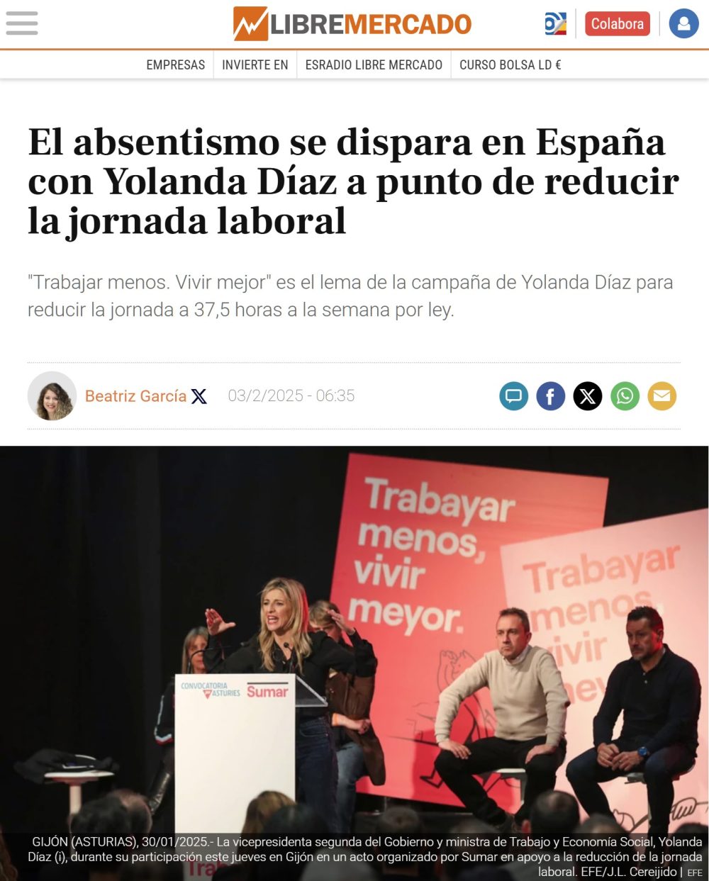 El absentismo laboral alcanza sus máximos con un incremento del 121,55% en 10 años