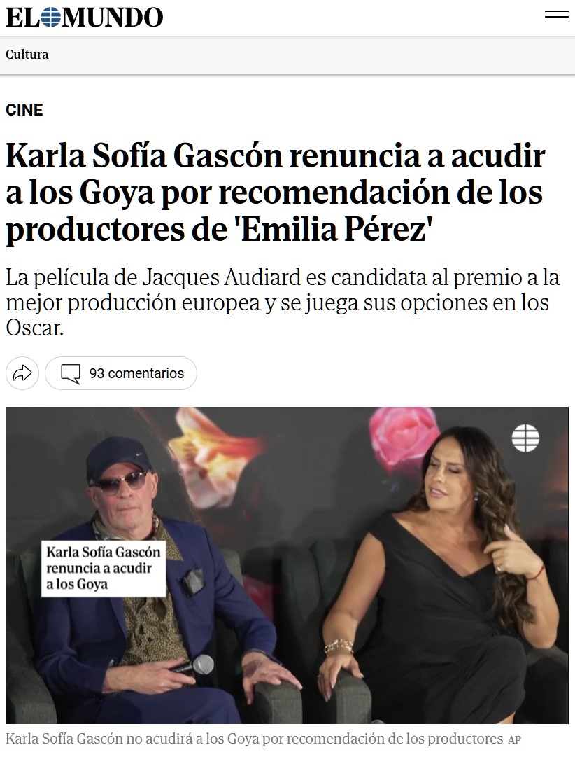 Podríamos renombrar los Goya como “premios Bluesky”.