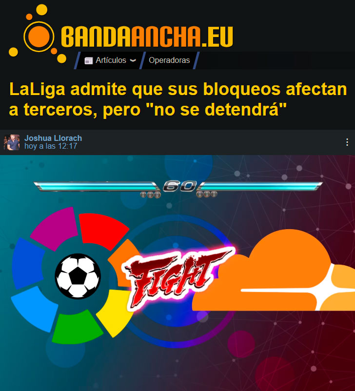 La Liga admite que está bloqueando webs inocentes pero se la pela.