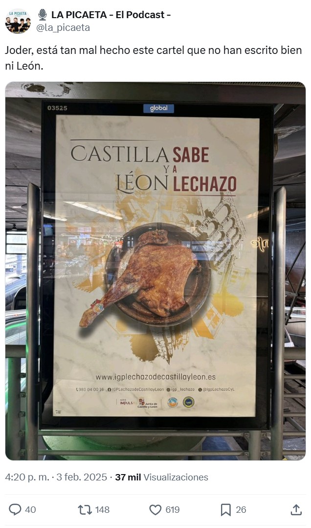 Castilla sabe y a Léon lechazo