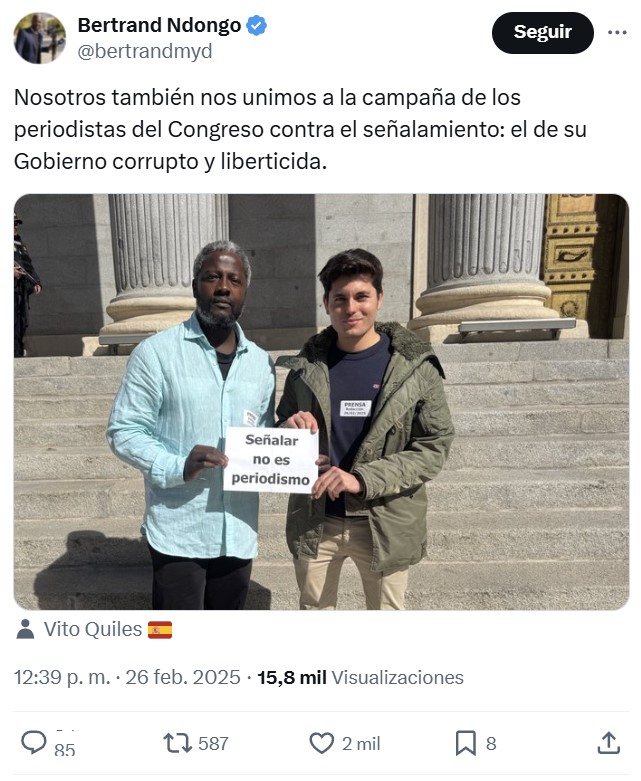 Los periodistas de la SEXTA y El PAÍS montan una campaña contra Vito Quiles y Ndongo.