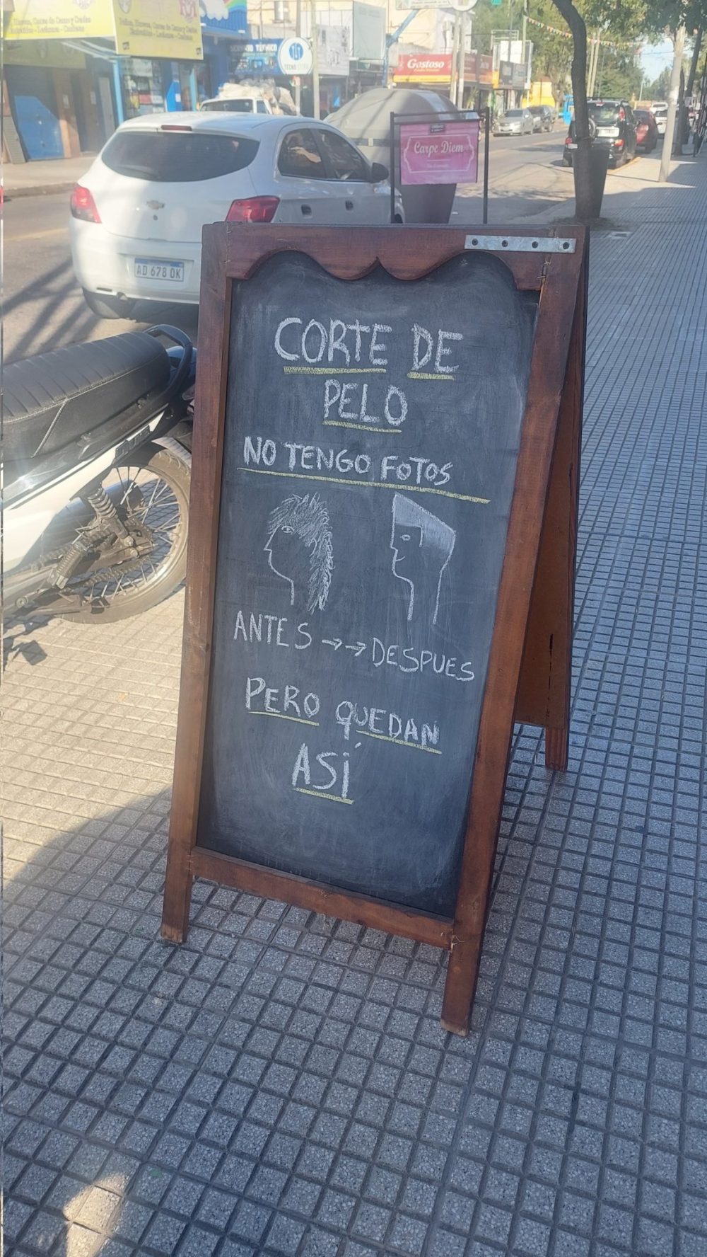 "No tengo fotos, pero los cortes quedan así"