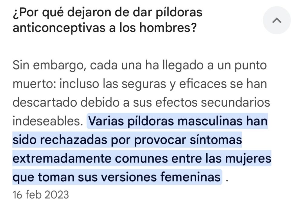 Descartan las píldoras anticonceptivas para hombres porque tienen efectos secundarios similares a los de la píldora femenina.