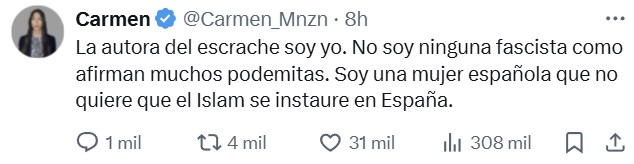 Una militante de Frente Obrero se ha plantado en un acto de Podemos con un hiyab y le ha dicho 4 verdades a Irene Montero en su cara.