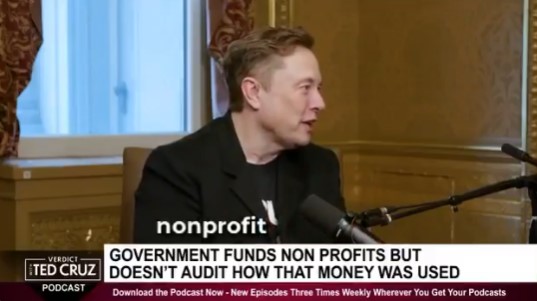 Elon Musk: “Uno de las mayores métodos para estafar que hemos descubierto es que el gobierno puede dar dinero a las llamadas ‘organizaciones sin ánimo de lucro’ con muy pocos controles y no hay auditoría de esas ‘organizaciones sin ánimo de lucro’.