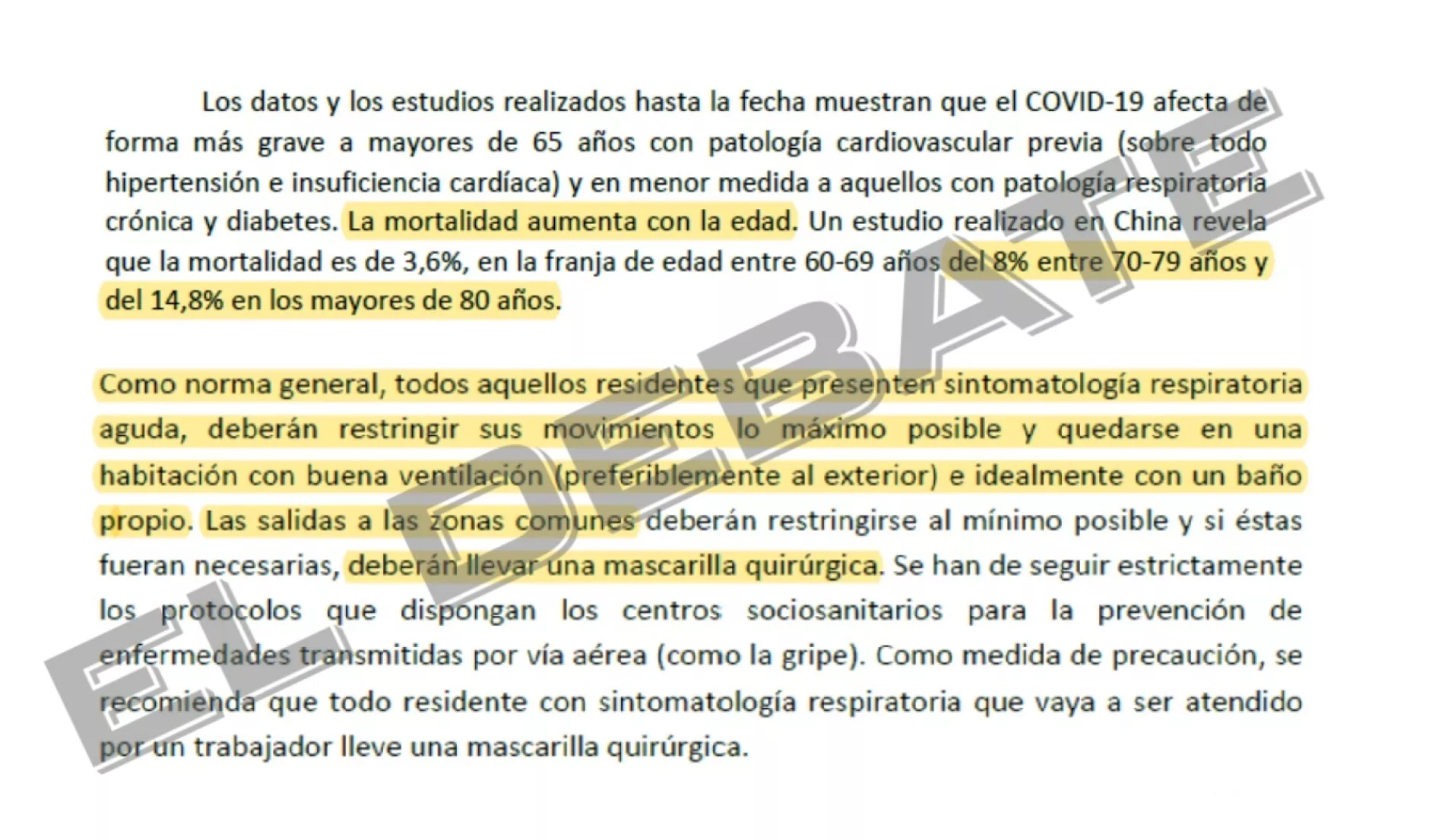 Es lamentable esta guerra que se traen con los muertos en las residencias.