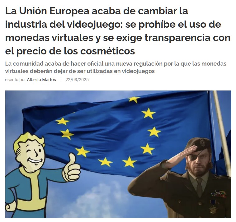 La UE mete mano en la economía gaming: prohibidas las monedas virtuales.