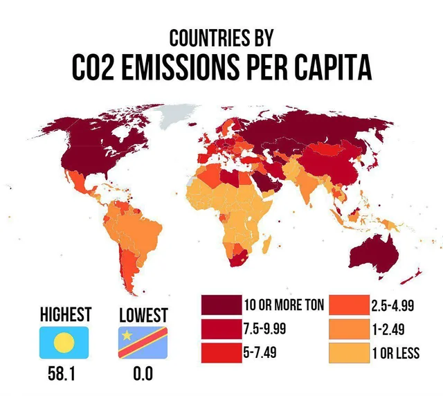 Datos de emisiones de CO2 mundiales