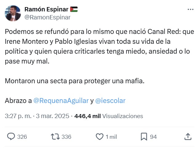 Buen rollito entre podemitas y expodemitas.