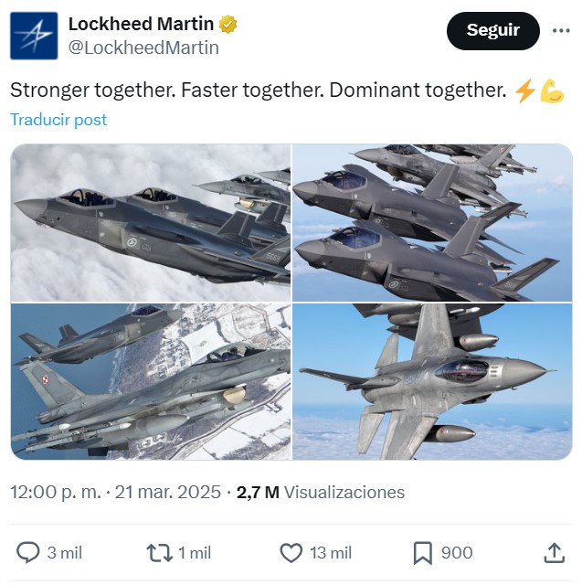 Acompañadme en esta triste historia sobre la previsible caída en desgracia de Lockheed Martin, fabricante del F-35.