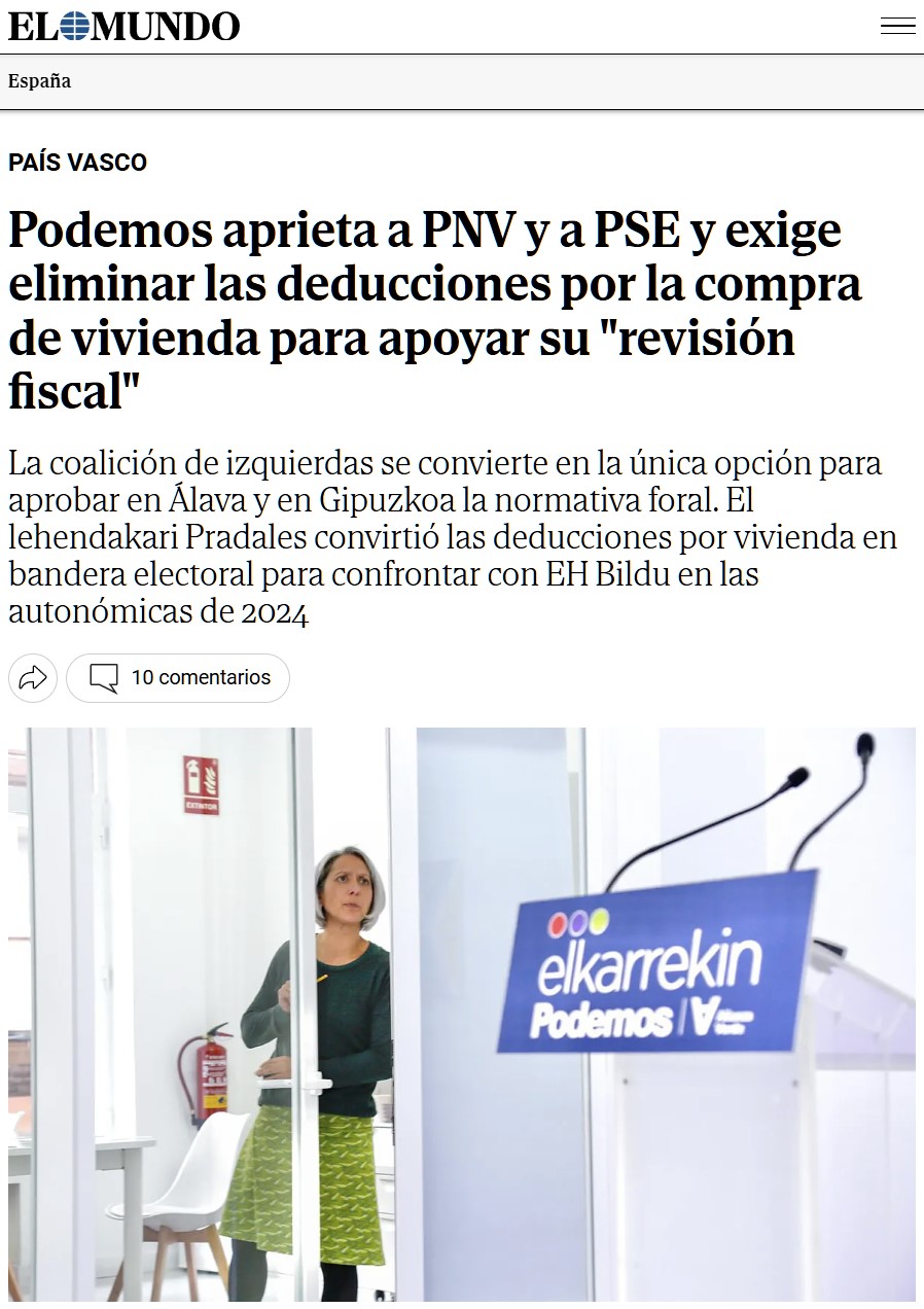 Podemos prefiere desincentivar la compra de vivienda habitual, poniendo otra losa sobre la creación de familias, si con ello logra recaudar más impuestos.