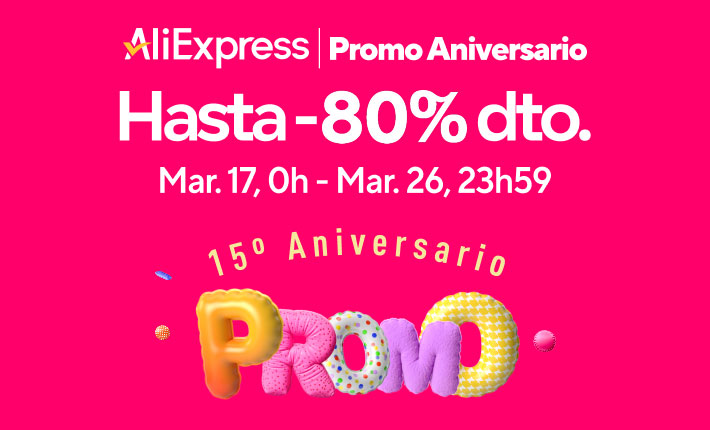 2ª Selección de ofertas del 15º Aniversario de AliExpress