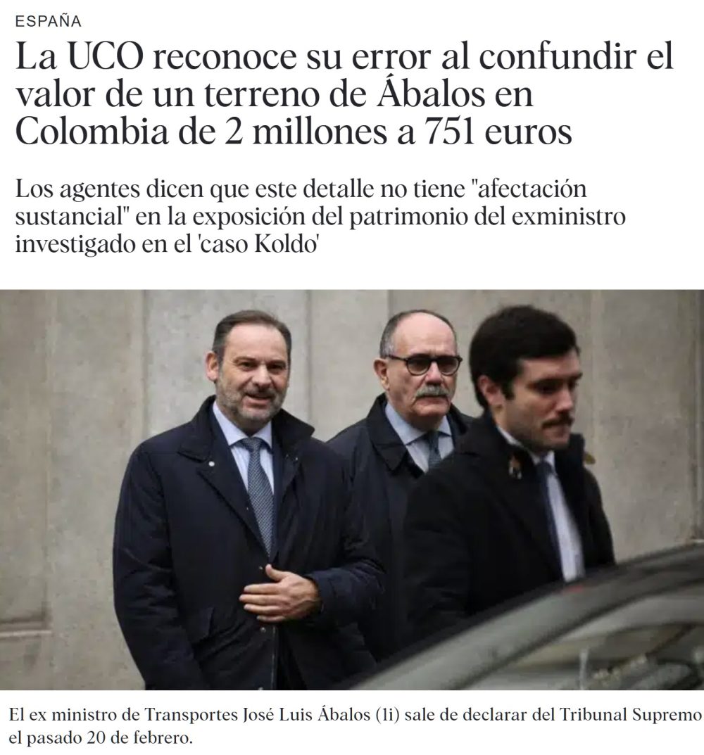 La UCO confunde pesos con dólares.