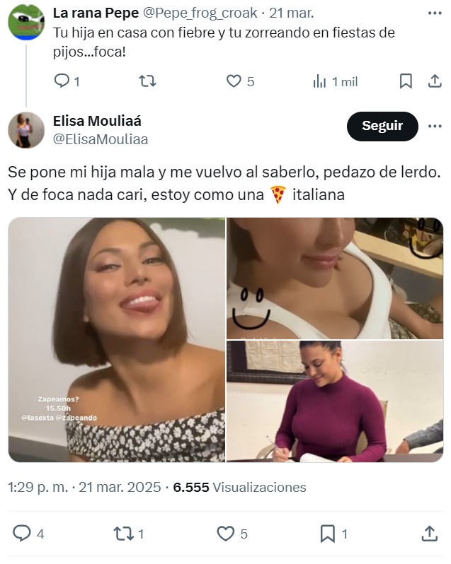 Elisa Mouliaá dice que está en su "PRIME FÍSICO" y sube fotos para demostrarlo.